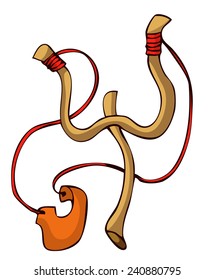 Slingshot, Vector Illustration.