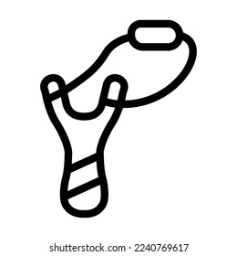 Slingshot Vector Line Icon Design