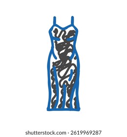 slip dress vintage fashion doodle icon sketch vector. slip dress vintage fashion sign. isolated symbol illustration