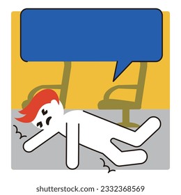 Slip and Fall Bus Accidents.Empty blank text box frame. transport fare evasion color icon vector. transport fare evasion sign.
