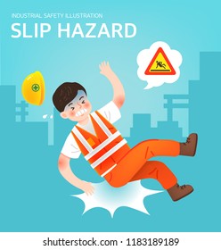 Slip hazard illustration
