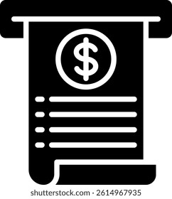 Slip Icon Glyph Vector Illustration
