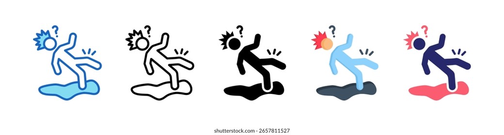 Slip-Symbol - Sammlung mehrerer Stilsätze.