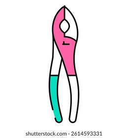 slip joint pliers line icon vector. slip joint pliers sign. isolated symbol illustration