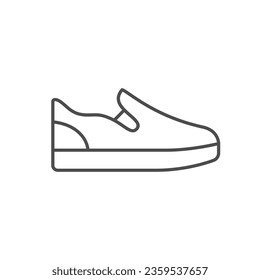 Slip on shoe line icon