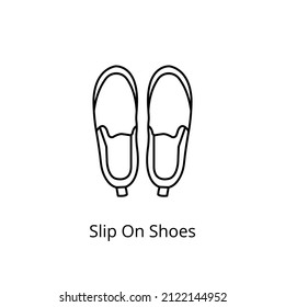 slip on shoes icon in vector. logotype