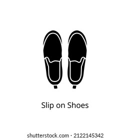 icono de deslizamiento en zapatos en vector. logotipo