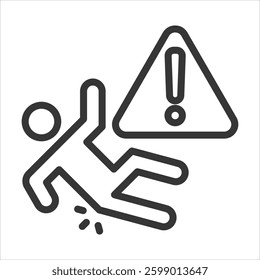 Slip Outline Icon Vector Illustration