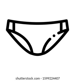 Slip Pants Icon Vector. Outline Slip Pants Sign. Isolated Contour Symbol Illustration