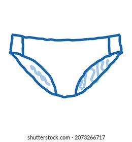 Slip Pants sketch icon vector. Hand drawn blue doodle line art Slip Pants sign. isolated symbol illustration
