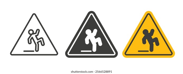 Slip Warning sign collection for website design, app, UI design.