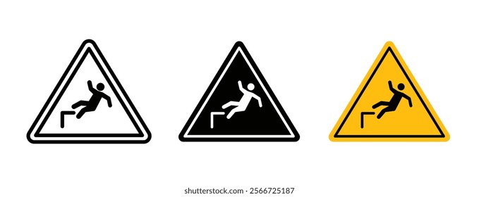 Slip Warning sign vector collection pack