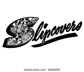 Slipcovers Banner - Ad Header - Retro Clipart