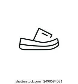 Slip-on sandal icon. Simple slip-on sandal icon for social media, app, and web design. Vector illustration