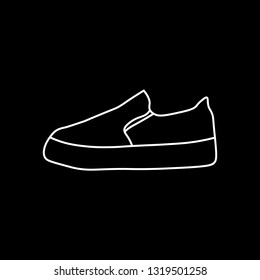 slip-on shoes vector illustration flat sketches template