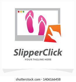 Slipper Click Logo Design Template