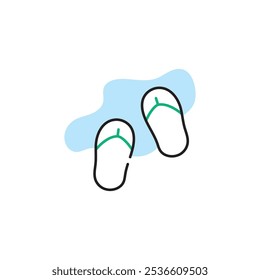 Slipper design icon flat design