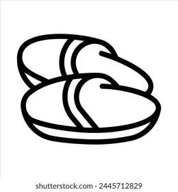 slipper in flat design style