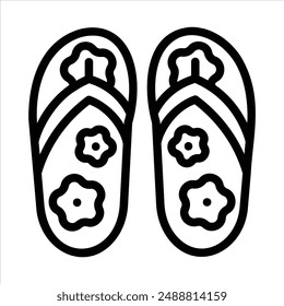 slipper in flat design style