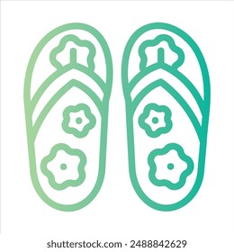 zapatilla en estilo de diseño plano