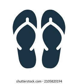 Zapatilla, icono del calzado. Ilustración vectorial simple editable.