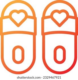 Slipper Gradient Icon - Single Icon, Vector
