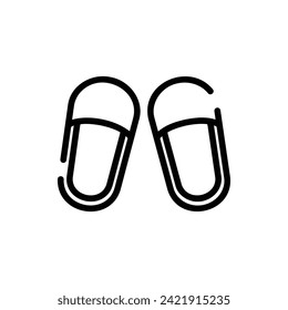 Slipper, Hotel Outline Icon Logo Illustration. Hotel Icon-set. Suitable For Web Design, Logo, App