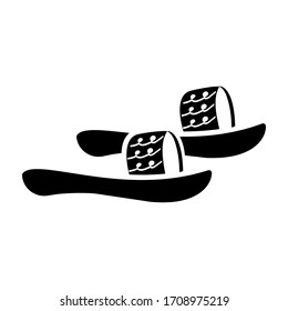 slipper icon design, flat style trendy collection