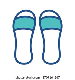 slipper icon design, flat style trendy collection