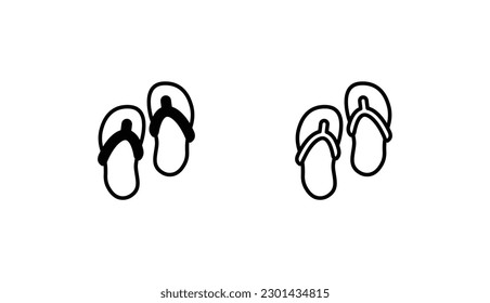 Slipper icon design with white background stock illustration