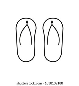 slipper icon element of bathhouse icon for mobile concept and web apps. Thin line slipper icon can be used for web and mobile. Premium icon on white background