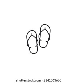 Slipper icon isolated on white