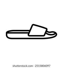 Diseño de Vector de línea de icono de zapatilla en estilo de moda