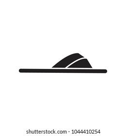 Slipper icon. Silhouette illustration of beach Slipper vector icon for web and advertising