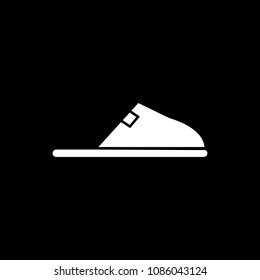 Slipper icon. Silhouette Slipper vector icon for web design isolated on black background