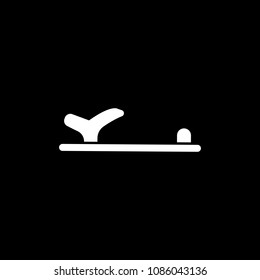 Slipper icon. Silhouette Slipper vector icon for web design isolated on black background