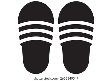 Slipper icon simple black and white illustration
