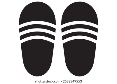 Slipper icon simple black and white illustration

