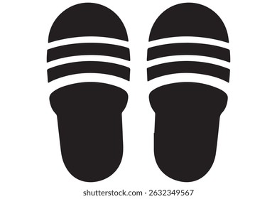 Ilustração simples em preto e branco do ícone do Slipper
