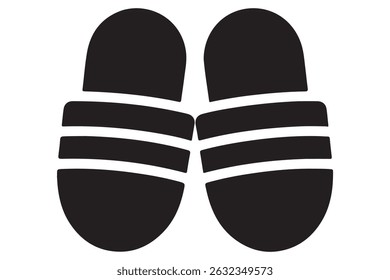 Slipper icon simple black and white illustration
