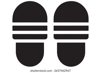 Slipper icon simple black and white illustration
