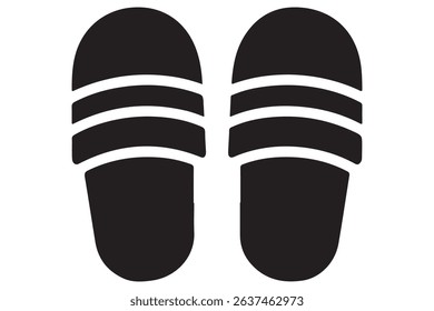 Slipper icon simple black and white illustration
