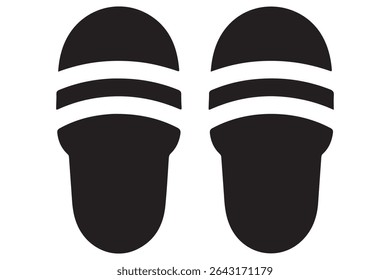 Slipper icon simple black and white illustration

