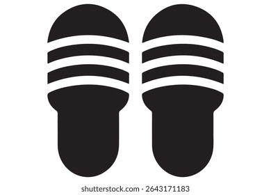 Slipper icon simple black and white illustration
