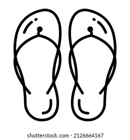 Slipper-Symbol, trendiger Stil, einzeln auf weißem Hintergrund, Stock-Vektorgrafiken.