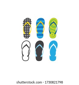 Slipper icon vector flat design