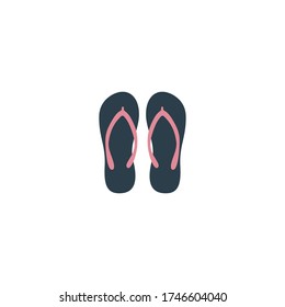 Slipper icon vector flat design