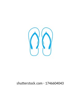 Slipper icon vector flat design