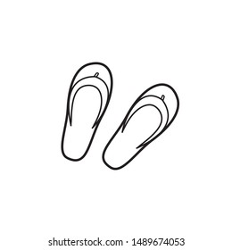  slipper icon
vector illustration on a white background, summer shoes, beach season