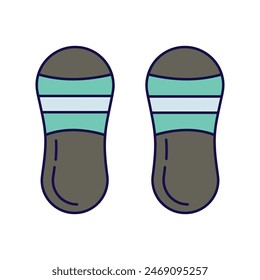 slipper icon with white background vector stock illustration